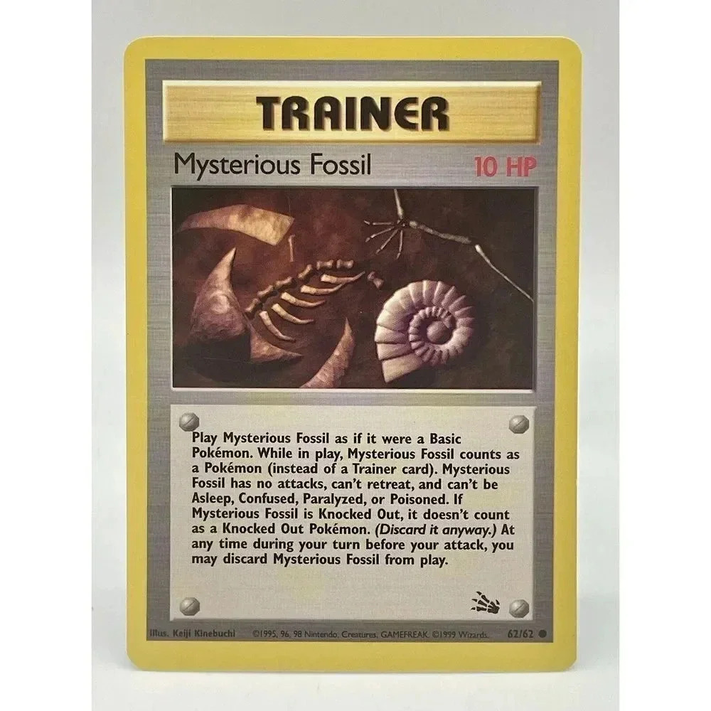 Mysterious Fossil 62/62 Fossil 1999 Vintage Pokemon‎ Trainer Card LP